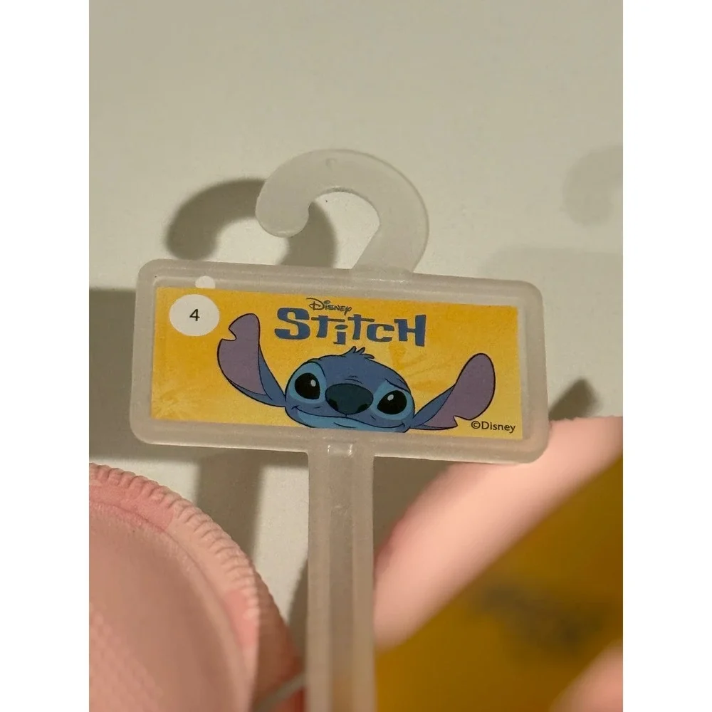 Disney Stitch and Angel Kids Pink Slide Sandals Size 4 CH100464 NWT